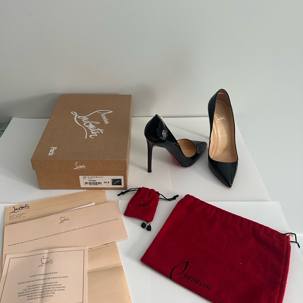 Christian Louboutin Black Pigalle 120 Patent Calf